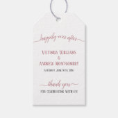 Gelukkig ooit na Modern Roos Gold Script Wedding Cadeaulabel (Voorkant)