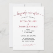 Gelukkig ooit na Modern Roos Gold Script Wedding Kaart (Voorkant)