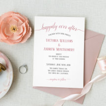 Gelukkig ooit na Modern Roos Gold Script Wedding