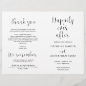 Gelukkig ooit na Modern Wedding Foldable Programma (Voorkant)