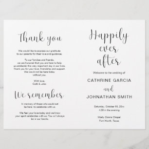 Gelukkig ooit na Modern Wedding Foldable Programma