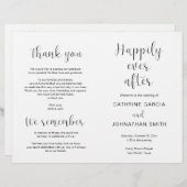 Gelukkig ooit na Modern Wedding Foldable Programma (Voorkant / Achterkant)