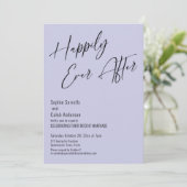 Gelukkig ooit na moderne elegante lavendel kaart (Staand voorkant)