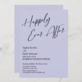 Gelukkig ooit na moderne elegante lavendel kaart (Voorkant / Achterkant)