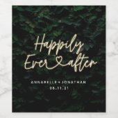 Gelukkig ooit na moderne loof bruiloft feest ta wijn etiket (Enkel label)