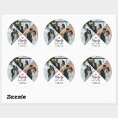 Gelukkig ooit na moderne paar trouwfoto ronde sticker (Vel)