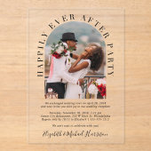 Gelukkig ooit na ontvangst van de foto van Arch We Acryl Uitnodigingen (Voorkant)