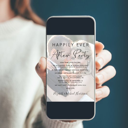 Gelukkig ooit na ontvangst van het fotohuwelijk kaart