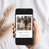 Gelukkig ooit na ontvangst van het fotohuwelijk kaart