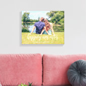 Gelukkig ooit na paarse foto canvas afdruk (Insitu (Woonkamer))