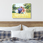 Gelukkig ooit na paarse foto canvas afdruk (Insitu (Slaapkamer))