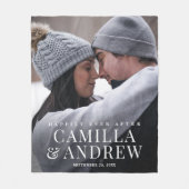 Gelukkig ooit na paarse foto fleece deken (Voorkant)