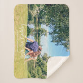 Gelukkig ooit na paarse foto sherpa deken (Voorkant)