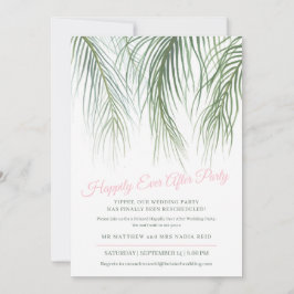 Gelukkig ooit na palm na huwelijksfeest save the date