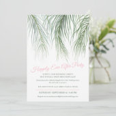 Gelukkig ooit na palm na huwelijksfeest save the date (Staand voorkant)