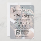 Gelukkig ooit na Partij 2 Foto's die QR-code binde Save The Date (Voorkant)