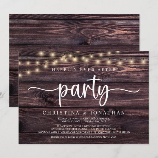 Gelukkig ooit na partij, de Opleiding van de Licht Kaart (Voorkant / Achterkant)