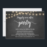 Gelukkig ooit na partij, de Opleiding van de Licht Kaart<br><div class="desc">Prachtig gelukkig ooit na partij,  de Aankondiging van de Uitsluiting van de Wedding/de Uitnodiging kaart,  in Rustic boerderij karton,  het ontwerp van de Lichten van het Koord. Dit is perfect voor je trouwreceptie en feest na de bruiloft. Voeg je gegevens toe in het overeenkomende lettertype/lettertype. #TeeshaDerrick</div>
