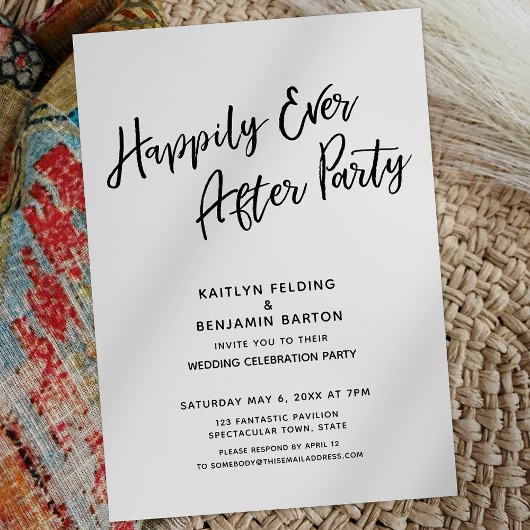 Gelukkig ooit na partij Eenvoudige post-Wedding Ge Kaart