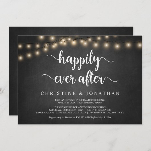 Gelukkig ooit na Partij, het Licht van het Koord,  Kaart (Voorkant / Achterkant)