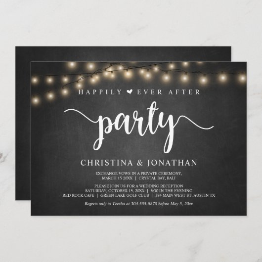 Gelukkig ooit na partij, het Licht van het Koord, Kaart (Voorkant / Achterkant)