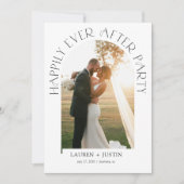 Gelukkig ooit na partijfeest Foto bruiloft Aankondiging (Voorkant)