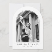 Gelukkig ooit na partijfeest Foto bruiloft Kaart (Achterkant)