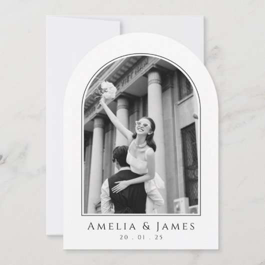 Gelukkig ooit na partijfeest Foto bruiloft Kaart (Achterkant)