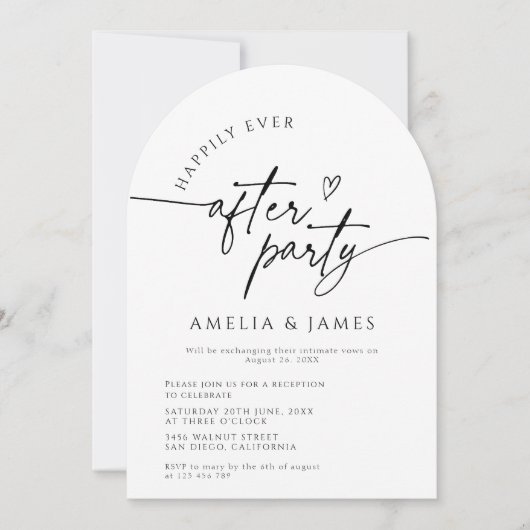 Gelukkig ooit na partijfeest Foto bruiloft Kaart (Voorkant)