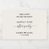 Gelukkig ooit na Party Cream Trouwgunst Likeurfles Etiket (Enkel label)