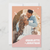 Gelukkig ooit na Party Groovy Elopement bruiloft Kaart (Achterkant)