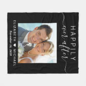 Gelukkig ooit na Passen getrouwd bruiloft foto Fleece Deken (Voorkant (Horizontaal))