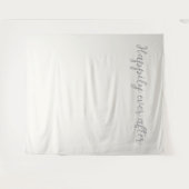 Gelukkig ooit na Pearl White Silver achtergrond Wandkleed (Voorkant (horizontaal))