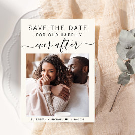 Gelukkig ooit na Photo Cream Wedding Save The Date