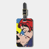 Gelukkig ooit na Pop Art Bagagelabel (Voorkant verticaal)