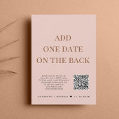 Gelukkig ooit na QR Code Blush Wedding Reception Kaart
