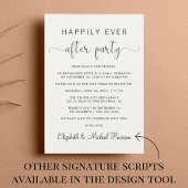 Gelukkig ooit na QR Code Cream Wedding Reception Kaart