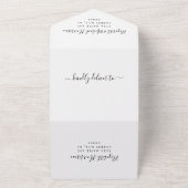 Gelukkig ooit na QR Code Foto Wedding Reception All In One Uitnodiging (Buitenkant)