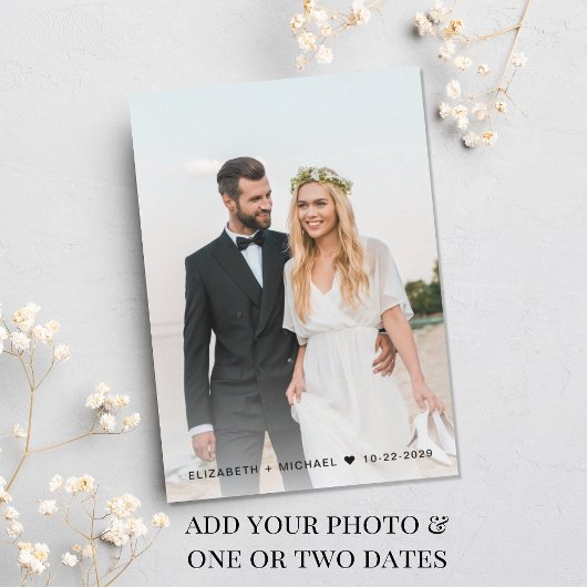 Gelukkig ooit na QR Code Foto Wedding Reception Kaart