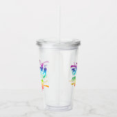Gelukkig ooit na regenboog acryl drinkbeker (Rechts)