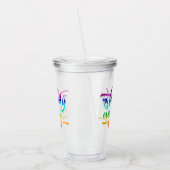 Gelukkig ooit na regenboog acryl drinkbeker (Links)