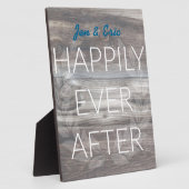 Gelukkig ooit na robuust houtsontwerp fotoplaat (Zijkant)