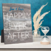 Gelukkig ooit na robuust houtsontwerp fotoplaat (Zijkant)