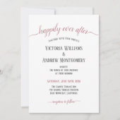 Gelukkig ooit na Roos Gold Script Modern Wedding Kaart (Voorkant)