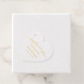 Gelukkig ooit na Roos Gold Script Wedding Folie Bedankjes Labels (Met doos)