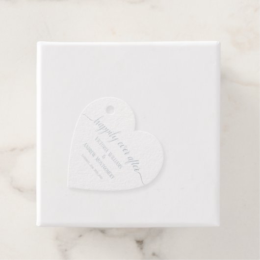 Gelukkig ooit na Roos Gold Script Wedding Silver Bedankjes Labels (Met doos)