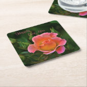 Gelukkig ooit na Roos Kartonnen Onderzetters (Schuin)