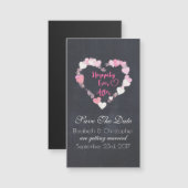 Gelukkig ooit na roze harten bewaar de datum (Voorkant / Achterkant)