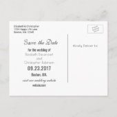 Gelukkig ooit na roze harten bewaar de datum aankondigingskaart (Achterkant)