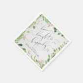 Gelukkig ooit na rustieke eucalyptus Verloving Servet (Hoek)